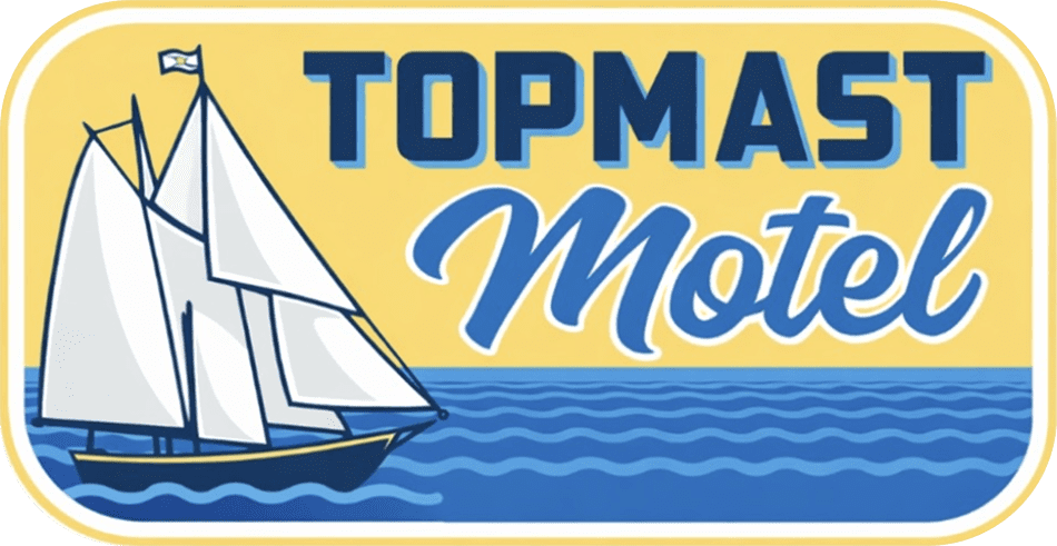 Logo featuring a sailboat and "Topmast Motors" text.